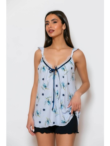 scherzo γυναικείο babydoll με ριγέ σχέδιο - 5667 γαλάζιο