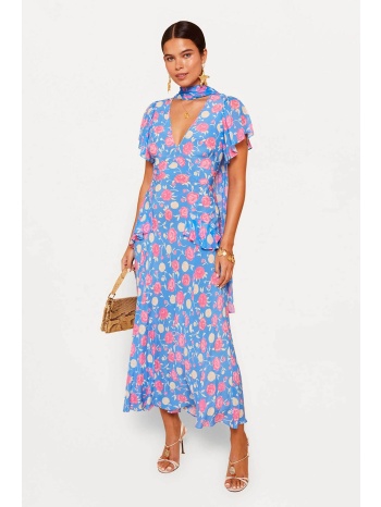 rixo γυναικείο midi φόρεμα με floral print `evie` 