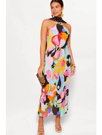 rixo γυναικείο maxi φόρεμα αμάνικο με floral print `harley
