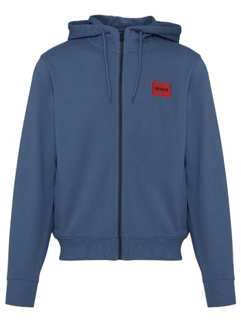 hugo boss ανδρική ζακέτα φούτερ με κουκούλα και contrast