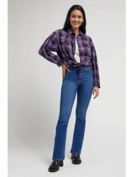 lee® γυναικείο τζιν παντελόνι πεντάτσεπο boot cut `breese` - 112341971 denim blue