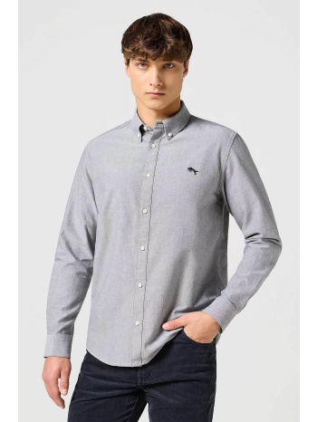 wrangler® ανδρικό πουκάμισο oxford button down με κεντημένο