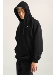 vans ανδρική μπλούζα φούτερ με κουκούλα και κεντημένο skateboard logo loose fit `salton` - vn000p58b