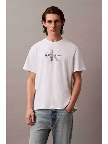calvin klein jeans ανδρικό t-shirt μονόχρωμο με λογότυπο 