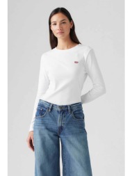 levi`s® γυναικεία μπλούζα μονόχρωμη με λογότυπο regular fit - 000kl0000 λευκό