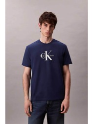 calvin klein jeans ανδρικό t-shirt μονόχρωμο με λογότυπο - lv04rb862g μπλε