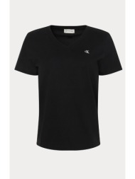 calvin klein jeans γυναικείο t-shirt μονόχρωμο με λογότυπο - lv047b205g μαύρο