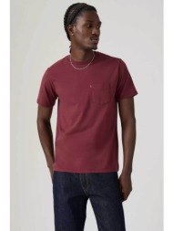 levi`s® ανδρικό t-shirt μονόχρωμο με τσέπη standrad fit - 193420440 μπορντό