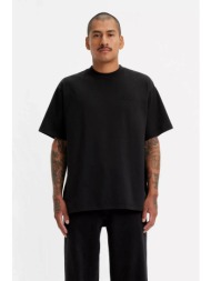 levi`s® ανδρικό t-shirt μονόχρωμο με ανάγλυφο λογότυπο relaxed fit - a06370001 μαύρο