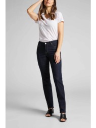 lee® γυναικείο τζιν παντελόνι πεντάτσεπο straight fit `marion` - 112105808 denim blue σκούρο