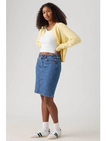 levi`s® γυναικεία mini φούστα denim ψηλόμεση πεντάτσεπη