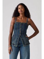 levi`s® γυναικείο αμάνικο denim τοπ slim fit `tailored bustier` - 003z50001 denim blue