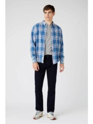 wrangler® ανδρικό τζιν παντελόνι πεντάτσεπο straight fit `greensboro` - 112127042 μαύρο