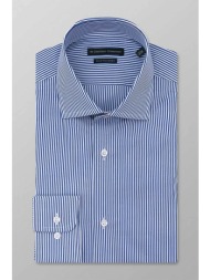 oxford company ανδρικό πουκάμισο με ριγέ σχέδιο regular fit `classic` - m220nrs20.02 μπλε