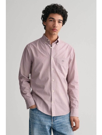 gant ανδρικό πουκάμισο button down poplin με ψιλό ριγέ