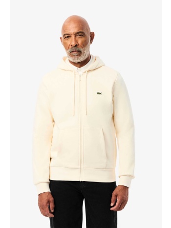 lacoste ανδρική ζακέτα φούτερ με κουκούλα και κεντημένο