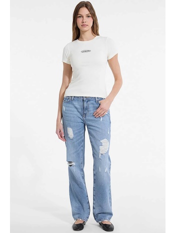 guess γυναικείο τζιν παντελόνι πεντάτσεπο straight fit σε προσφορά