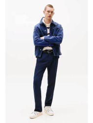 tommy jeans ανδρικό παντελόνι με ελαστική μέση relaxed fit - dm0dm21705-** μπλε σκούρο