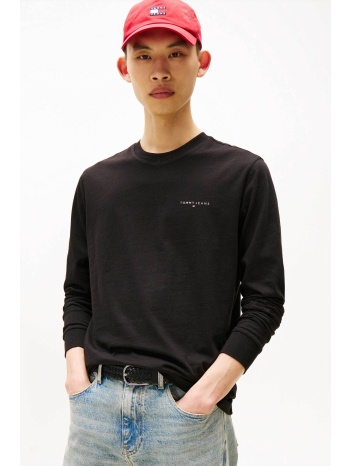 tommy jeans ανδρική μακρυμάνικη μπλούζα με λογότυπο slim