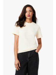 lacoste γυναικείο t-shirt με ανάγλυφο λογότυπο regular fit - tf0355-00 εκρού