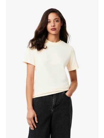 lacoste γυναικείο t-shirt με ανάγλυφο λογότυπο regular fit σε προσφορά