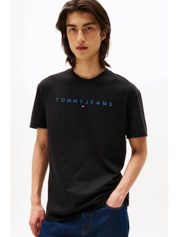 tommy jeans ανδρικό t-shirt με λογότυπο regular fit 