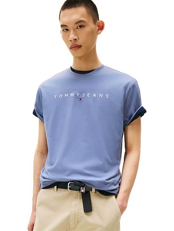 tommy jeans ανδρικό t-shirt με λογότυπο regular fit 
