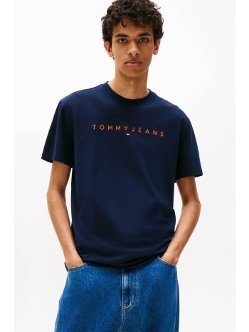 tommy jeans ανδρικό t-shirt με λογότυπο regular fit 