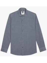 profuomo ανδρικό πουκάμισο κοτλέ μονόχρωμο relaxed fit - ppwh30012f μπλε ανοιχτό