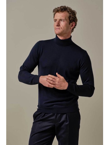 profuomo ανδρικό μάλλινο πουλόβερ ζιβάγκο regular fit 