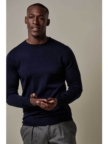 profuomo ανδρική μάλλινη μπλούζα μονόχρωμή regular fit 