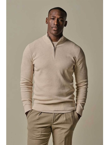 profuomo ανδρικό πουλόβερ με ψηλό λαιμό και 1/2 φερμουάρ