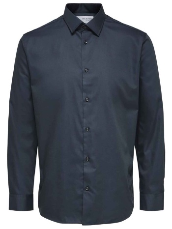 selected ανδρικό πουκάμισο μονόχρωμο slim fit - 16080200