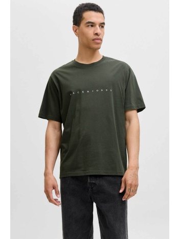 jack & jones ανδρικό t-shirt μονόχρωμο με logo print