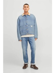 jack & jones ανδρικό τζιν παντελόνι πεντάτσεπο regular fit `am 416` - 12249006 denim blue