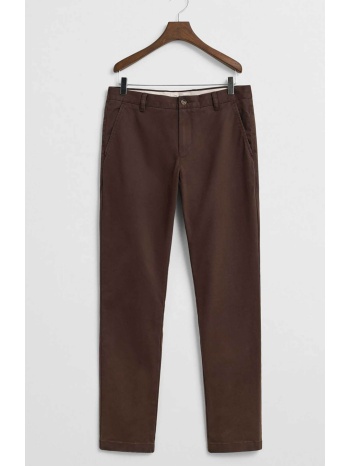 gant ανδρικό παντελόνι chino slim fit (34l) - 1505380 καφέ