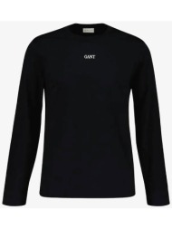 gant ανδρική μακρυμάνικη μπλούζα με λογότυπο regular fit - 2003361 μαύρο
