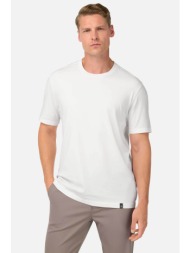 boggi milano ανδρικό t-shirt μονόχρωμο regular fit - bo25a007009 λευκό