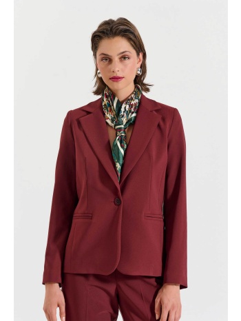 bill cost γυναικείο σακάκι μονόχρωμο - 10-031039-0 μπορντό