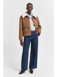 gant γυναικείο τζιν παντελόνι πεντάτσεπο wide fit - 4100256 denim blue σκούρο