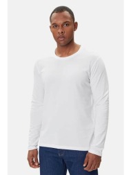 jack & jones ανδρική μακρυμάνικη μπλούζα μονόχρωμη regular fit - 12279538 καφέ