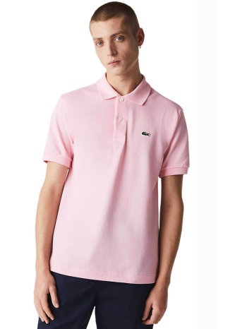 lacoste ανδρική μπλούζα πόλο πικέ κοντομάνικη με κεντημένο