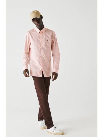 lacoste ανδρικό πουκάμισο με κεντημένο λογότυπο slim fit  σε προσφορά