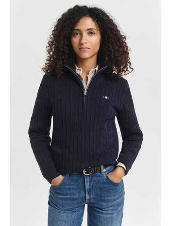 gant γυναικεία πλεκτή μπλούζα με cable-knit και 1/2