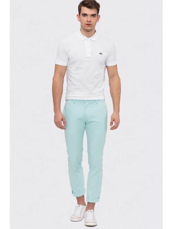 lacoste ανδρικό παντελόνι chino μονόχρωμο slim fit - hh7398 σε προσφορά