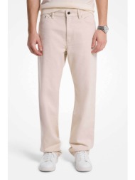 michael kors ανδρικό τζιν παντελόνι πεντάτσεπο straight fit `finn` - cs5900kbk8 εκρού
