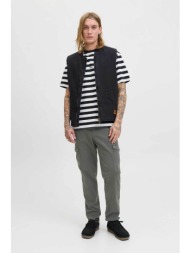 jack & jones ανδρικό παντελόνι cargo μονόχρωμο tapered fit - 12282388 λαδί
