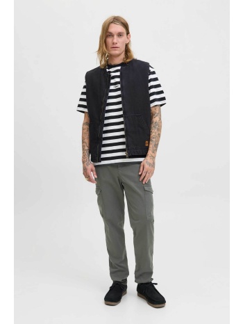jack & jones ανδρικό παντελόνι cargo μονόχρωμο tapered fit