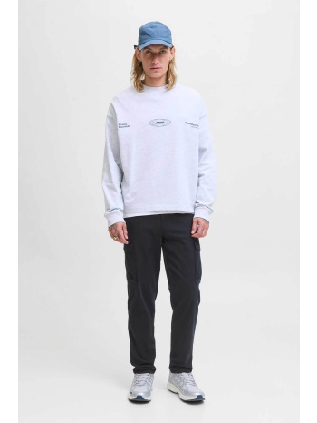 jack & jones ανδρικό παντελόνι cargo μονόχρωμο tapered fit σε προσφορά