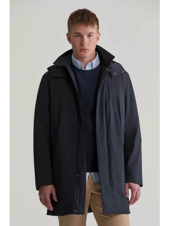 gant ανδρικό παλτό με αποσπώμενη κουκούλα και λογότυπο στο